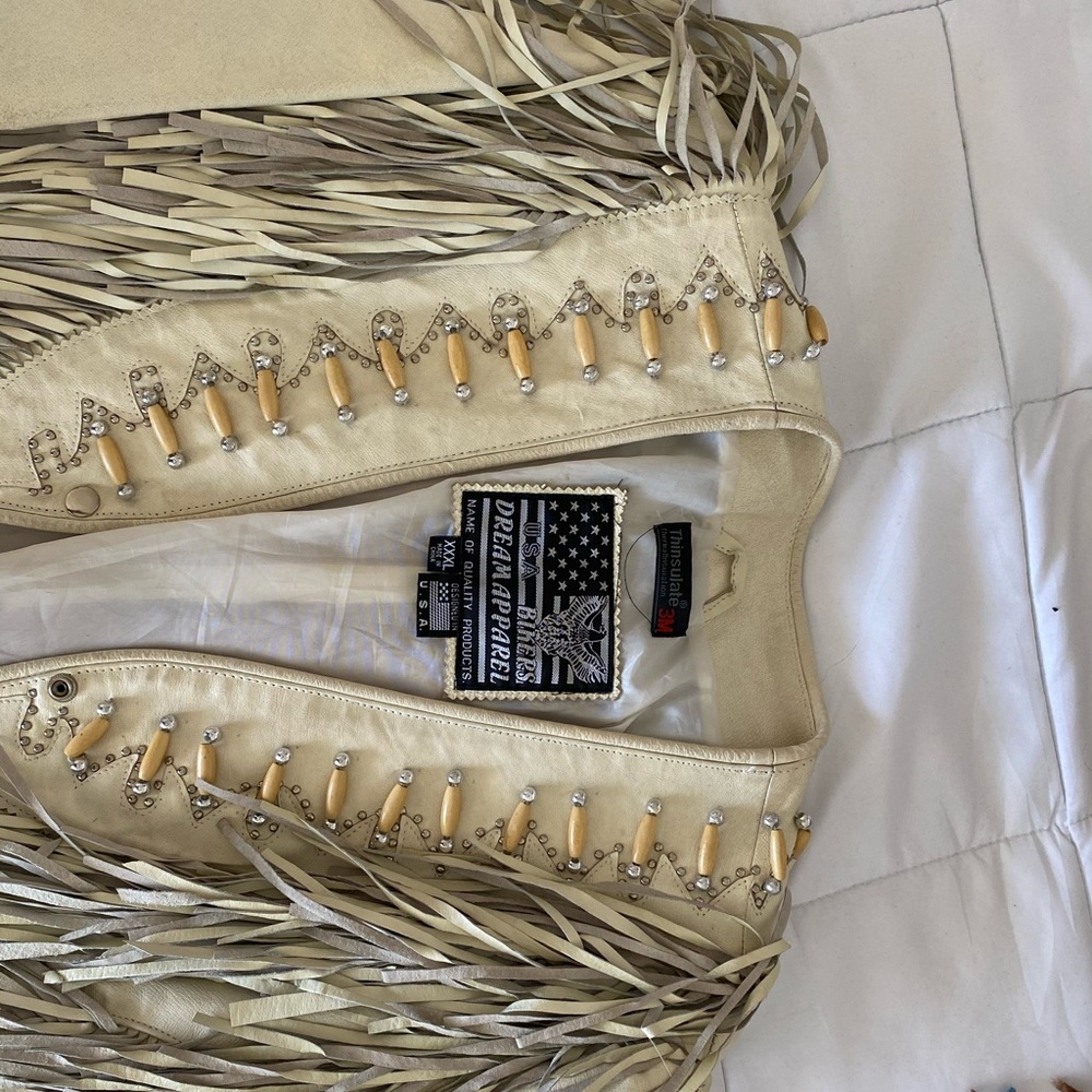 Genuine Cream Leather Jacket
